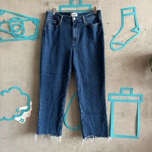 Paige Cindy Crop Imperial Wash Blue Jeans